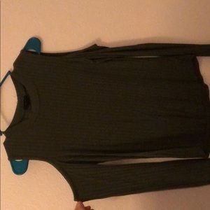 dark green off the shoulder top